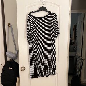Terra & Sky Black and White Striped Top